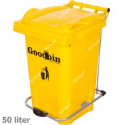 تصویر سطل زباله پلی اتیلن 50 لیتری پدالی گودبین Goodbin Pedal 50-Liter-Mülleimer aus Polyethylen