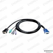 تصویر کابل 1.8 متری کی وی ام دی لینک KVM-401 D-LINK KVM-401 1.8M KVM Cable