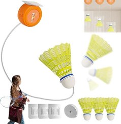 تصویر ست تمرین بدمینتون تک نفره Set Badminton Trainer Tennis