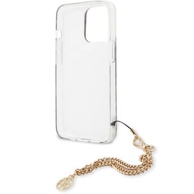 تصویر قاب آیفون CG mobile مدل Guess Case Leopard Print And Stripe W Charm Chain 