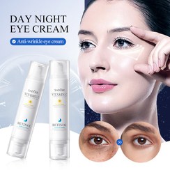 تصویر کرم دور چشم دوطرفه روز و شب چندگانه ویتامین سی و رتینول سادور SADOER vitamin C Day & Retinol night Eye Cream