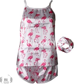 تصویر تاپ و شورتک ساتن 