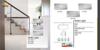 تصویر چراغ زیر پلهSH-3085سرپیچE27شعاع 