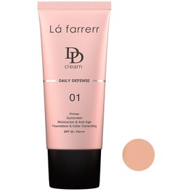 تصویر دی دی کرم لافارر مناسب انواع پوست (spf 30 ) رنگ بژ ظبیعی 33 میلی Lafarrerr Daily Defense DD Cream