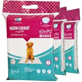 تصویر پد بهداشتی حیوانات آسوپد مدل 60x90 AsooPad Training Underpad For Pets 60x90