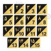 تصویر پلاک اعداد طرح مربع مجموعه 15 عددی 