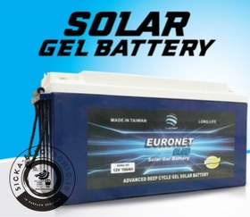 تصویر باتری ۱۰۰ آمپر UPS ژل ،دیپ سایکل (باتری خورشیدی) برند یورونت /تایوان Euronet gel solar 100A battery deep cycle/ Taiwan