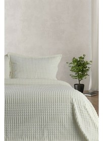 تصویر ست پتو سه تکه مدرن - رنگ اکرu برند merinos Modern Line 3 Piece Blanket Set - Ecru