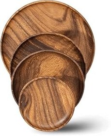 تصویر بشقاب چوبی Acacia Living Living Acacia- با دوام و بوی دوستانه برای ناهار خوری و خانه D Cor- مناسب برای غذاهای گرم و سرد ، سالاد ، اشتها آور و آشپزخانه D Cor (10 اینچ ، دور) Narrah Living Handcrafted Acacia Wooden Plate- Durable &amp; Eco-Friendly Serving Plate for Dining &amp; Home D cor - Suitable for Hot &amp; Cold Foods, Salads, Appetizers &amp; Kitchen D cor (10 Inches, Round)