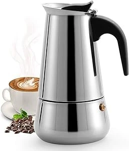 Budan Moka Pot Stainless Steel Coffee Maker - 2 Cup ( 100ml )