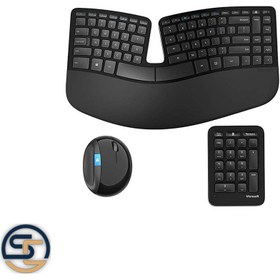 تصویر کیبورد و ماوس Microsoft sculpt ergonomic desktop 