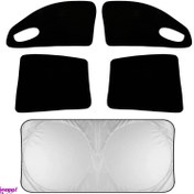 تصویر آفتابگیر خودرو UV RESISTANT مناسب تیبا هاچبک مجموعه ۵ عددی 