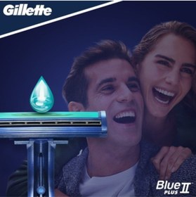 تصویر خود تراش ژیلت (Gillette) مدل بلو 2 بسته 14 عددی تیغ اصلاح