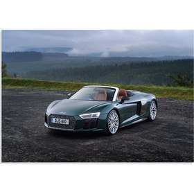 تصویر تابلو شاسی طرح ماشین آيودی آر 8 اسپایدر - Audi R8 Spyder V10 Plus 2017 مدل NV0624 