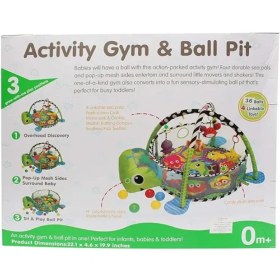 تصویر تشک بازی و استخر توپ اکتیویتی جیم Activity Gym طرح لاک پشت 