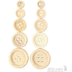 تصویر دکمه چوبی 