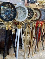 تصویر ساعت چوبی ۳پایه ورسانا - سفید Versana Wooden Tripod Clock