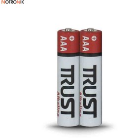 تصویر باتری نیم قلمی تراست AAA Alkaline بسته 2 عددی TRUST 2pcs Alkaline AAA Battery