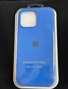 تصویر گارد آیفون ۱۶ پرو مکس رنگ آبی مدل سیلیکونی اورجینال Guard iphone 16 pro max blue model silicone