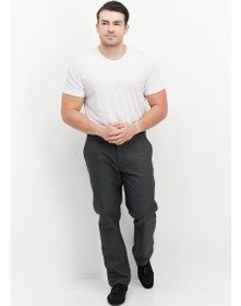 تصویر شلوار رسمی مردانه با فیت باریک و طرح میکرو راه‌راه، خاکستری برند selected Men Slim Fit Micro Stripe Dress Pants, Grey