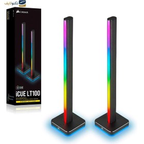 تصویر استند هدست کورسیر iCUE LT100 Starter Kit با نورپردازی Corsair iCUE LT100 Starter Kit Smart Lighting Tower