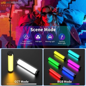 تصویر نور باتومی / باتوم لایت لاکسیو مدل Luxceo V8 Portable RGB LED Video Light 