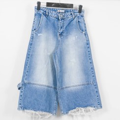 تصویر شلوارک قد ۷۵ مدل دار آبی روشن Shalvarak ghad 75 model dar abi roshan