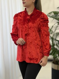 تصویر شومیز مخمل کرواتی کد2373 