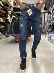 تصویر شلور مام فیت مردانه رنگ سرمه ای دیزلی - فوق العاده با کیفیت و شیک Mom fit men's diesel navy color shorts - super high quality and stylish