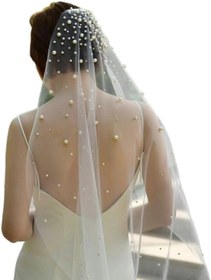 تصویر تور عروس مرواریدی 