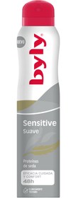 تصویر اسپری ضد تعریق Byly مدل Sensetive بدون بو 48 ساعته BYLY DEO SPRAY SENSITIVE SIN 200ml 48hr