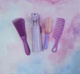 تصویر پک کامل و حالت دهی موی فر ابزار ضروری برای فرهای درخشان و سالم 