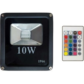 تصویر پروژکتور ال ای دی ریموت کنترل نمانور 10وات COB سری RGB Namanoor 30W RGB COB lens Flood Light