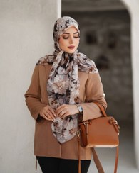 تصویر روسری زنانه نخ گارزا ریچ قواره ۱۴۰ Women's scarf made of Garza yarn