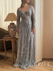 تصویر پیراهن مجلسی دامن کلوش 