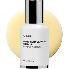 تصویر سرم جوانساز و روشن کننده نانو رتینول ۰.۳ درصد و نیاسین آنوا Anua Nano Retinol 0.3 % + niacin Renewing serum