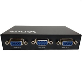 تصویر سوییچ دو پورت وی نت مدل VGA Switch V-net