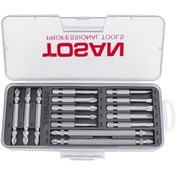 تصویر کیت نوک پیچ گوشتی شارژی 15 عددی 1/4 درایو توسن 50110