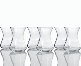 تصویر ست چایخوری 6 عددی انگلیش هوم مدل Basel سایز 160 میل شفاف Basel Glass 6 pcs Tea Glass 160 ml Transparent