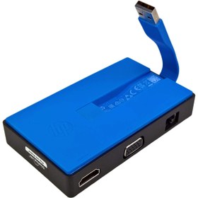 تصویر مبدل usb به تبدیل HDMI VGA LAN شبکه تراول داک hp 