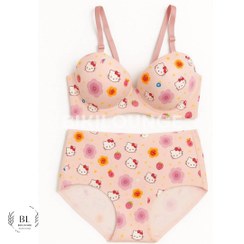 تصویر ست شورت و سوتین اسفنجی لیزری عروسکی هلوکیتی 