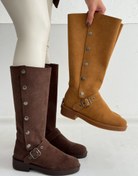 تصویر بوت زنانه بغل دکمه مدل 4232 چرم 