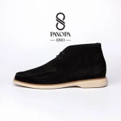 تصویر بوت مردانه چرم جیر کد ۰۳۰ رنگ مشکی 