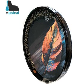 تصویر دف شاهو طرح خزان تک برگ 