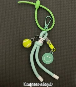 تصویر بگ چارم تنیس مدل Smiley Tennis bag charm,Keychain – Smiley Model