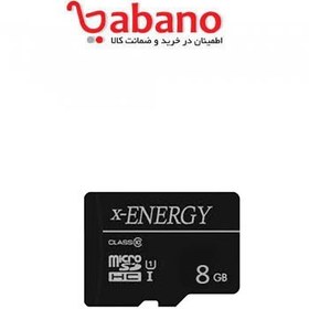 تصویر کارت حافظه micro sdhc X-energy انرژی 8 گیگ 