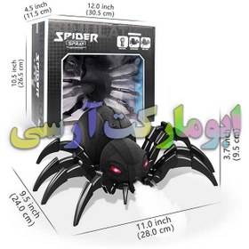 تصویر ربات عنکبوت سیاه دودزا کنترلی شارژی با فرکانس ۲٫۴ گیگاهرتز 