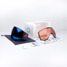 تصویر عینک اسکی اوت آف مدل OPEN NIGHTMARE به همراه لنز هوای برفی اضافه Persimmon 