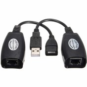 تصویر افزایش USB با کابل شبکه مدل USB Rj45 Extension Adapter 