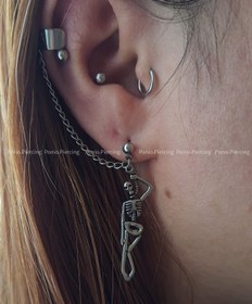 تصویر پیرسینگ+ایرکاف اسکلت 